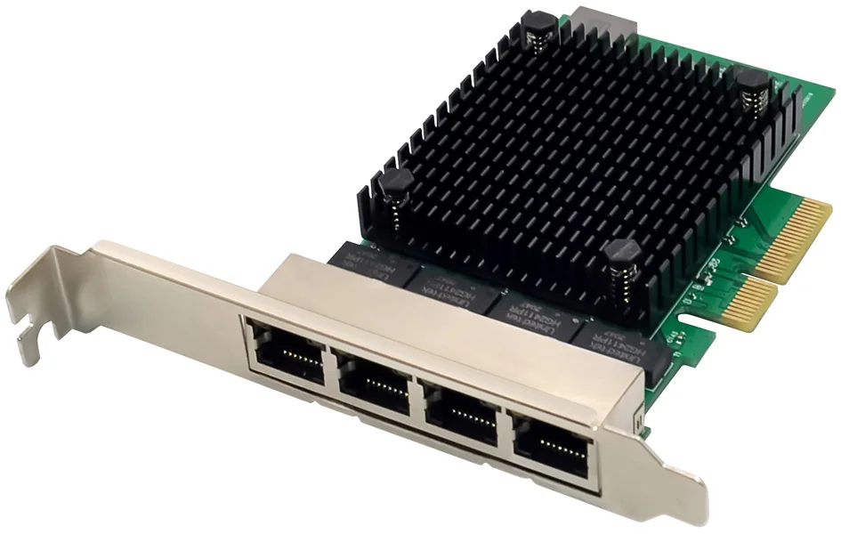 DIGITUS Carte réseau PCI Express Gigabit Ethernet, 4 ports - OEM DN-10136