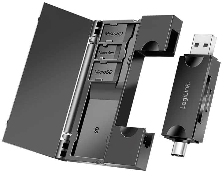 LogiLink Lecteur de cartes USB 3.2 Gen1, avec rangement - OEM CR0049 4 LogiLink Lecteur de cartes USB 3.2 Gen1, avec rangement - OEM CR0049 - Afbeelding 4