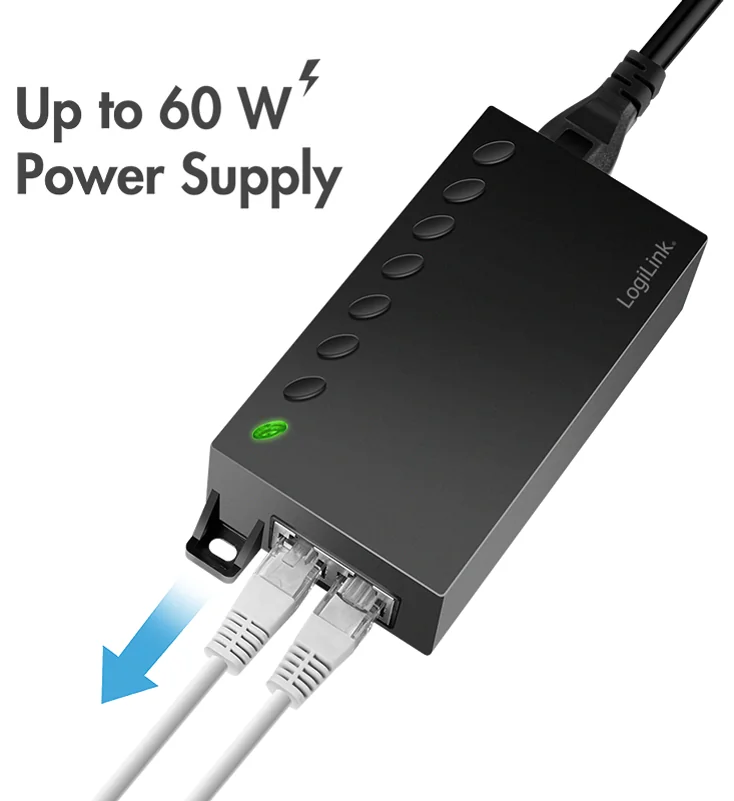 LogiLink Injecteur PoE++ gigabit, 802.3af/at/bt, 60 watts - OEM POE007 3 LogiLink Injecteur PoE++ gigabit, 802.3af/at/bt, 60 watts - OEM POE007 – Image 3
