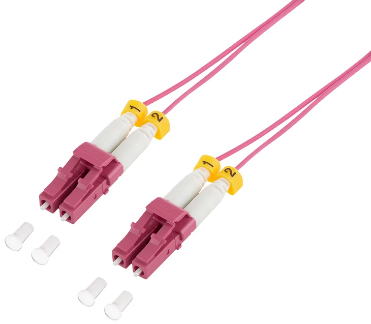 LogiLink Câble patch fibre optique, 2x LC-Duplex, OM4, 0,5 m - OEM FS4LC00