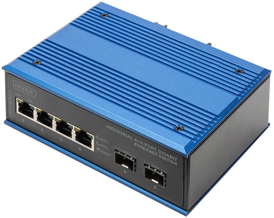 DIGITUS Switch industriel Gigabit Ethernet, 4+2 ports - OEM DN-651148