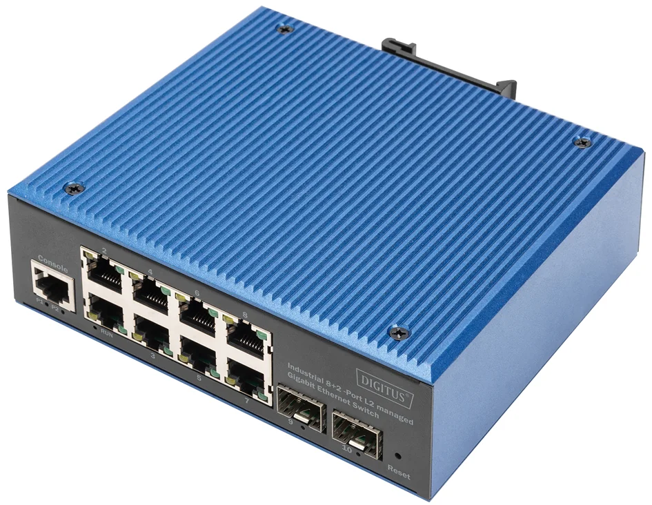 DIGITUS Switch industriel Gigabit Ethernet manageable L2 8+2 - OEM DN-651156