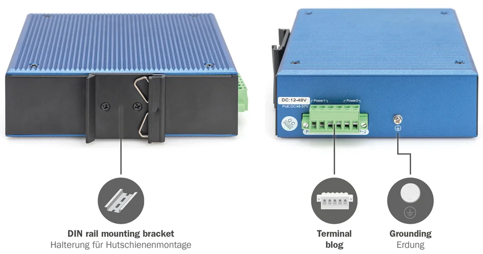 DIGITUS Switch industriel Gigabit Ethernet, manageable L2 - OEM DN-651159