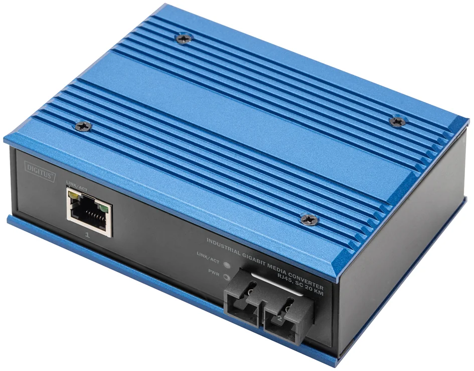 DIGITUS Convertisseur média industriel Gigabit RJ45, 20 km - OEM DN-652102-1