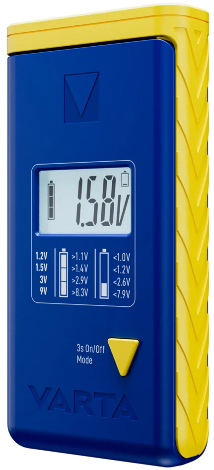 VARTA Testeur de piles, écran LCD, bleu/jaune - OEM 00893101111
