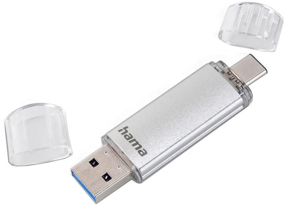 hama Clé USB 3.0/3.1 'C-Laeta', 128 GB, argent - OEM 00181073