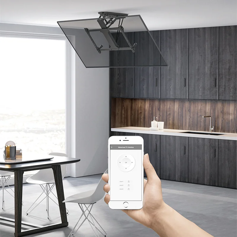 LogiLink Support TV de plafond, motorisé, avec app, (L)600 x (H)400 mm - OEM BP0159A 4 LogiLink Support TV de plafond, motorisé, avec app, (L)600 x (H)400 mm - OEM BP0159A – Image 4