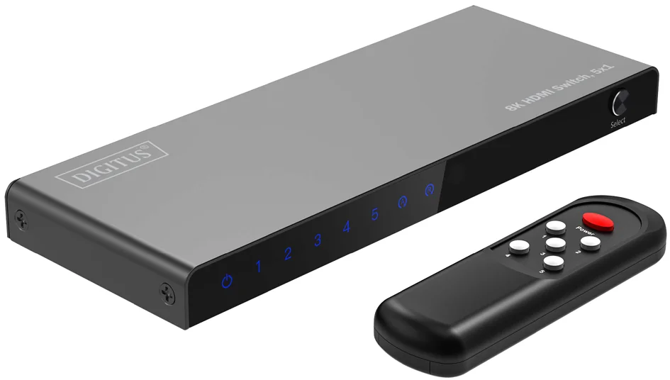 DIGITUS Commutateur HDMI 8K, 5x1, noir - OEM DS-55334