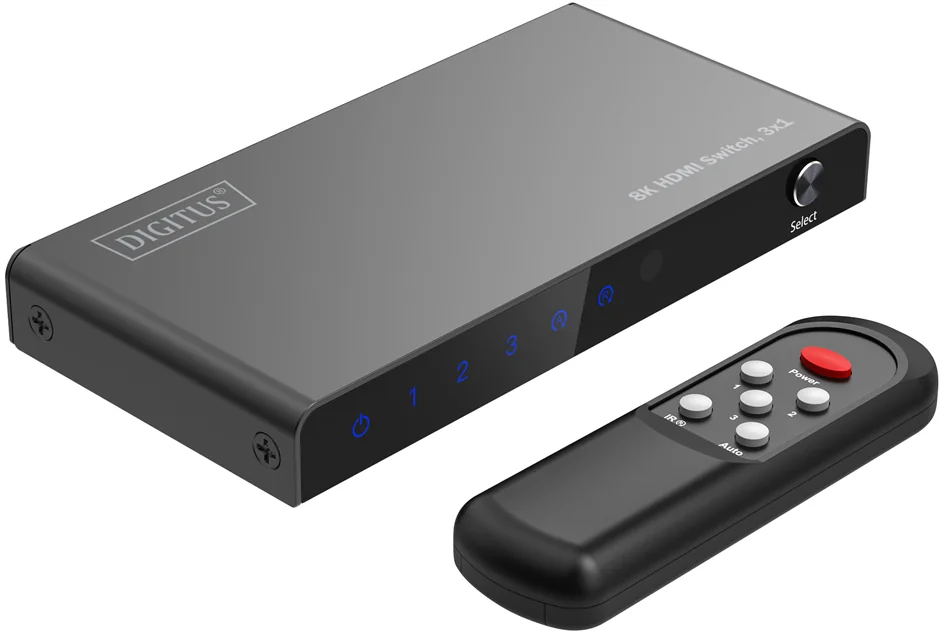 DIGITUS Commutateur HDMI 8K, 3x1, noir - OEM DS-55333