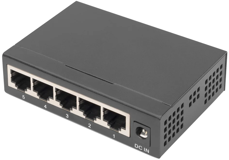 DIGITUS Commutateur Gigabit, non manageable, 5 ports, noir - OEM DN-80202-1