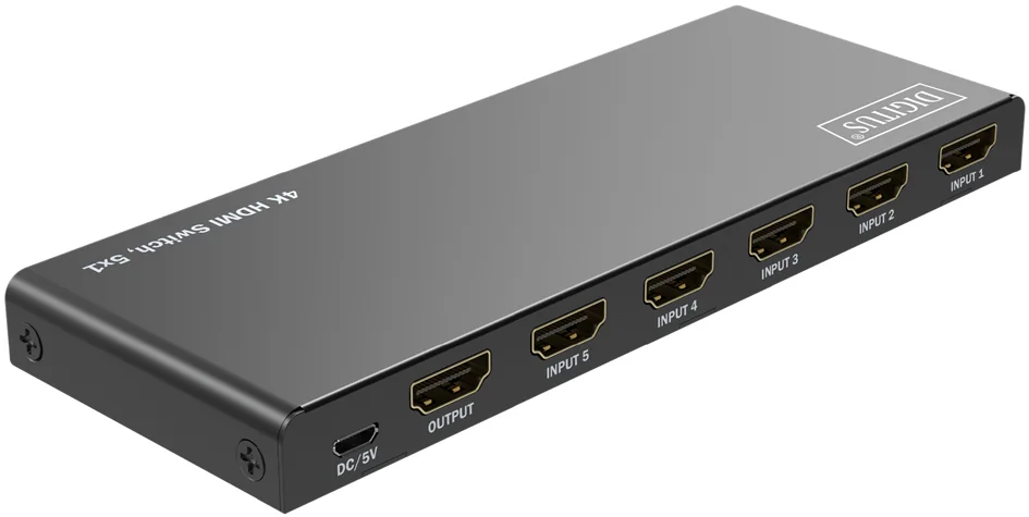 DIGITUS Commutateur HDMI 4K, 5x1, noir - OEM DS-55332