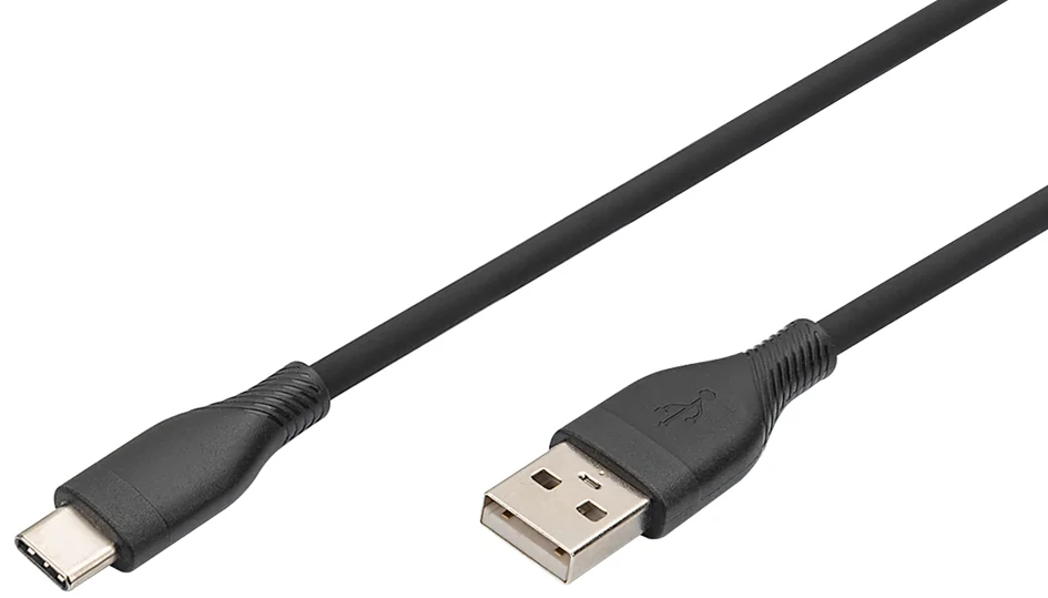 DIGITUS Câble USB 2.0 silicone, USB-C - USB-A, 2,0 m, blanc - OEM AK-300340-020-W