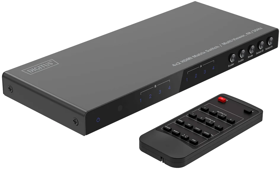 DIGITUS Commutateur/multi-viewer HDMI 4x2, 4K/30Hz - OEM DS-55345