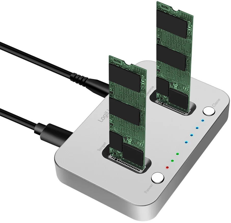 LogiLink Station d'accueil SSD, fonction clonage hors ligne - OEM QP0033