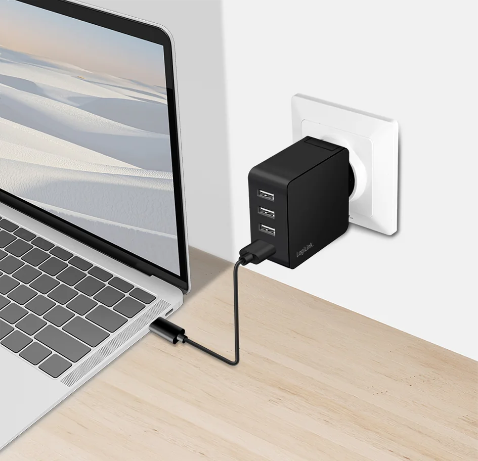 LogiLink Chargeur secteur USB, 4x USB-A, 24 watts, blanc - OEM PA0336W