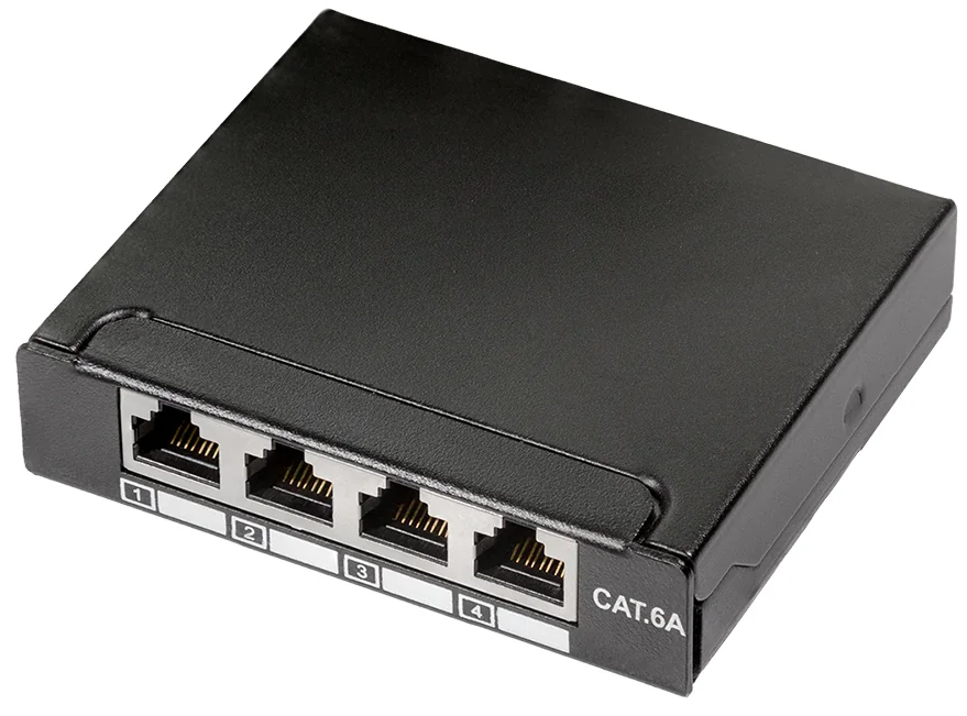 LogiLink Mini-répartiteur, cat. 6A, 4 ports, noir, (L)93 x (P)80 x (H)22,2 mm - OEM NP0088 3 LogiLink Mini-répartiteur, cat. 6A, 4 ports, noir, (L)93 x (P)80 x (H)22,2 mm - OEM NP0088 – Image 3