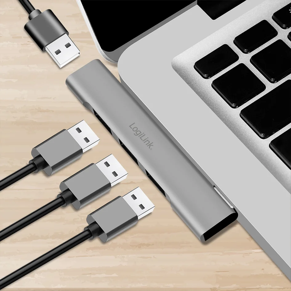 LogiLink Hub USB 3.0 Ultraslim, 4 ports, boîtier aluminium - OEM UA0437 4 LogiLink Hub USB 3.0 Ultraslim, 4 ports, boîtier aluminium - OEM UA0437 – Image 4