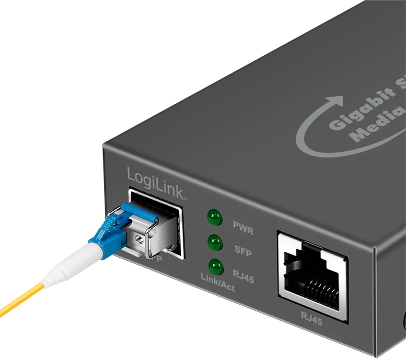 LogiLink Convertisseur média Gigabit, RJ45/SFP, noir - OEM NMC001 2 LogiLink Convertisseur média Gigabit, RJ45/SFP, noir - OEM NMC001 – Image 2