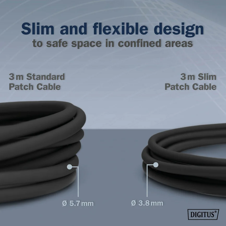 DIGITUS Câble de brassage Slim, cat. 6A, F/FTP, 5,0 m, bleu - OEM DK-1632-A-050S 9 DIGITUS Câble de brassage Slim, cat. 6A, F/FTP, 5,0 m, bleu - OEM DK-1632-A-050S – Image 9
