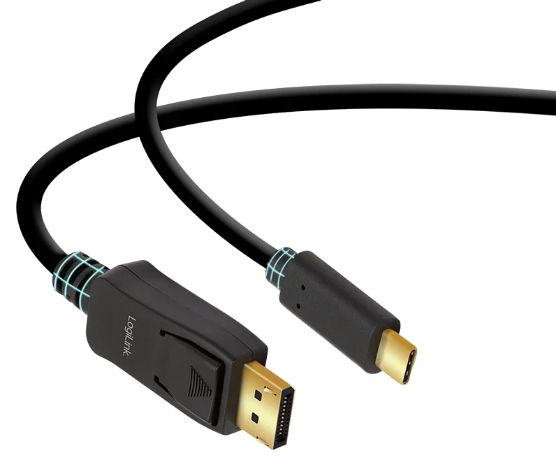 LOGILINK - Câble de connexion USB-C - DisplayPort, 1,8 m, noir