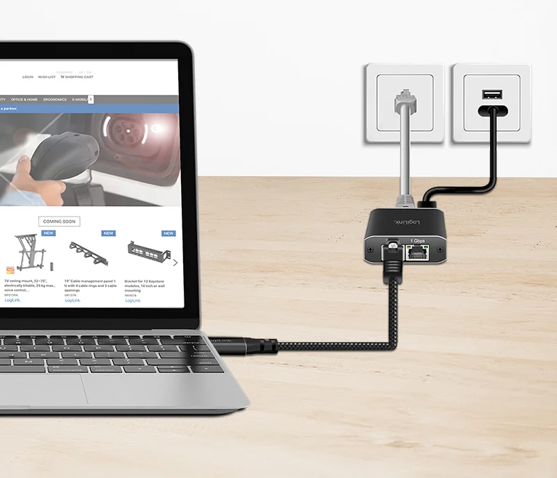 LogiLink Câble Ethernet USB 3.0, USB-A - RJ45, 1,5 m - OEM CU0401 2 LogiLink Câble Ethernet USB 3.0, USB-A - RJ45, 1,5 m - OEM CU0401 – Image 2