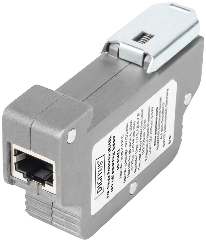 DIGITUS Parasurtenseur PoE (RJ45), montage sur rail DIN - OEM DN-95421