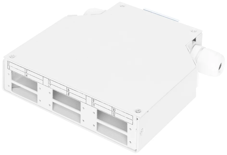 DIGITUS Adaptateur pour rail DIN pour 6x SC/DX, gris - OEM DN-96890