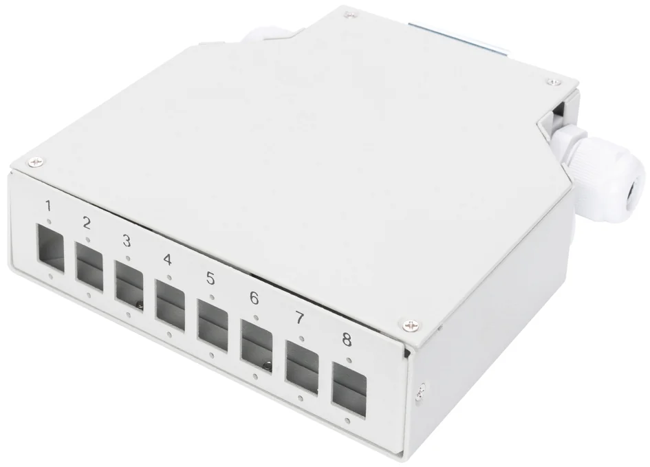 DIGITUS Boîte d'épissure pour rails DIN, pour 8 LC/DX, gris - OEM DN-96891 1 DIGITUS Boîte d'épissure pour rails DIN, pour 8 LC/DX, gris - OEM DN-96891
