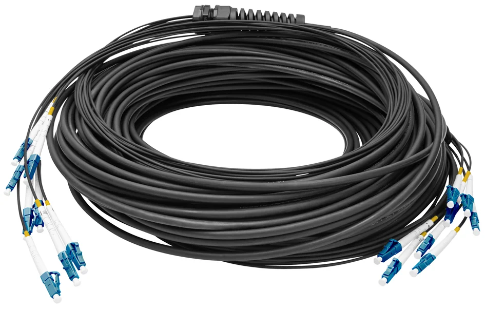 DIGITUS Câble fibre optique Universal Breakout, 100 m, noir - OEM DK-2A338U100BK
