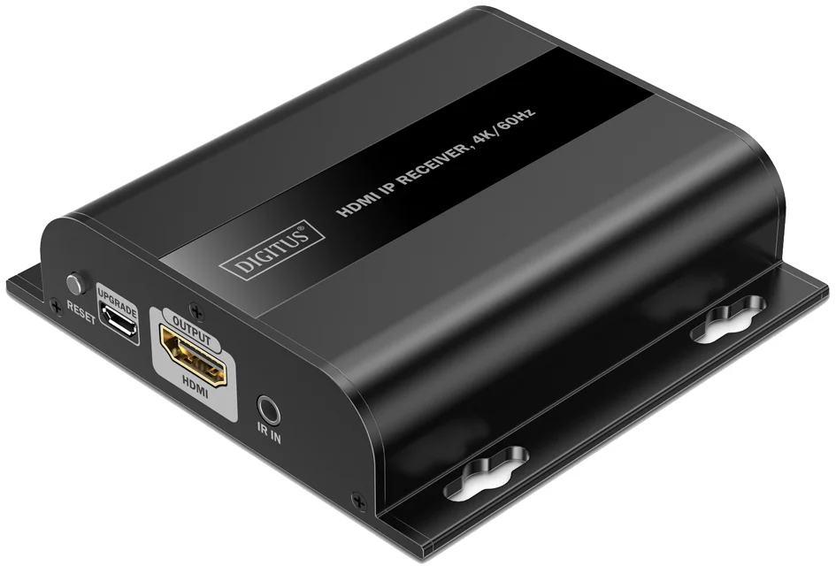 DIGITUS Récepteur IP HDMI 4K, 4K/60Hz, 120/200 m, (L)94 x (P)97 x (H)24 mm - OEM DS-55352