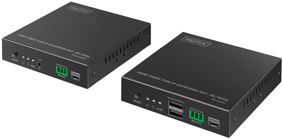DIGITUS Kit d'extension IP HDMI 4K, fibre, 300 m / 40 km - OEM DS-55348