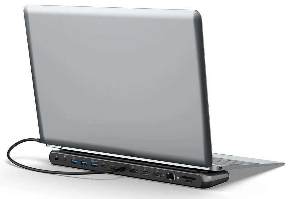 DIGITUS Station d'accueil, USB-C, 12 ports, gris/noir - OEM DA-70919