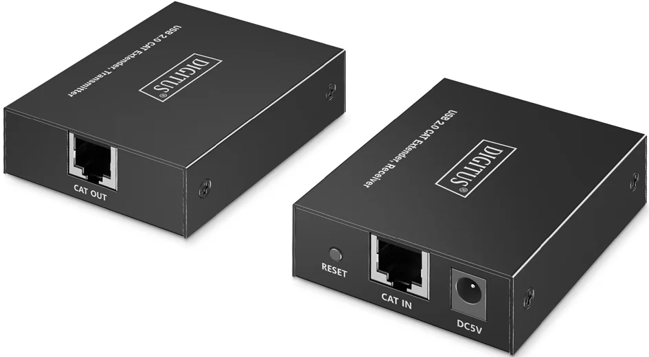 DIGITUS Extenseur USB 2.0, USB-A, 4 ports, noir - OEM DA-73120