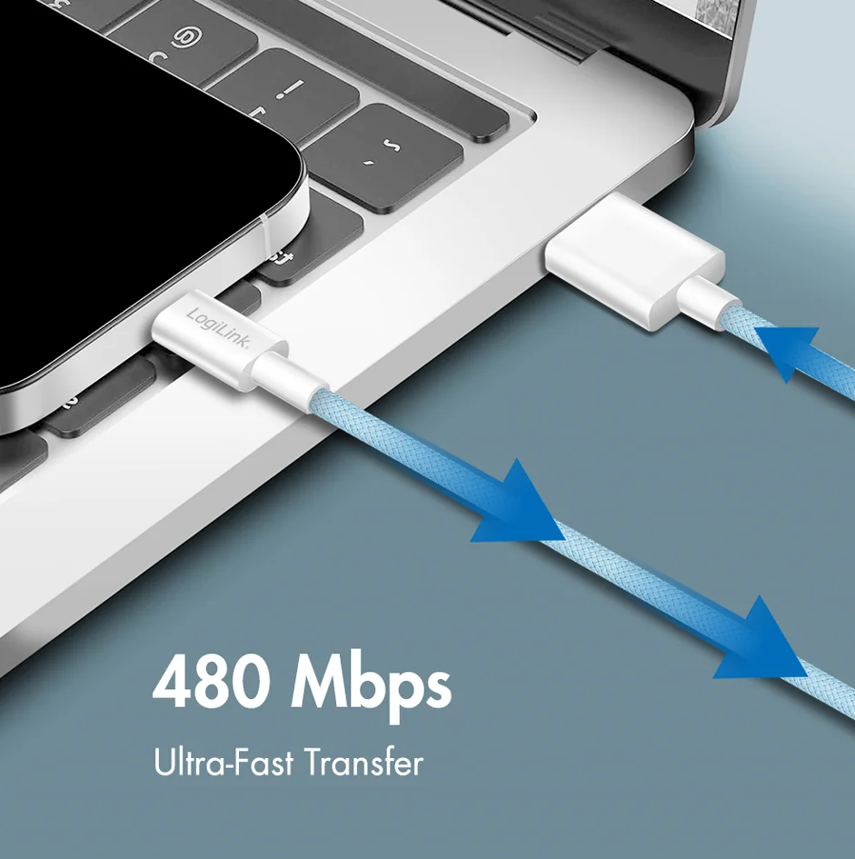 LogiLink Câble USB 2.0, USB-A - USB-C, 0,5 m, jaune - OEM CU0332 6 LogiLink Câble USB 2.0, USB-A - USB-C, 0,5 m, jaune - OEM CU0332 – Image 6