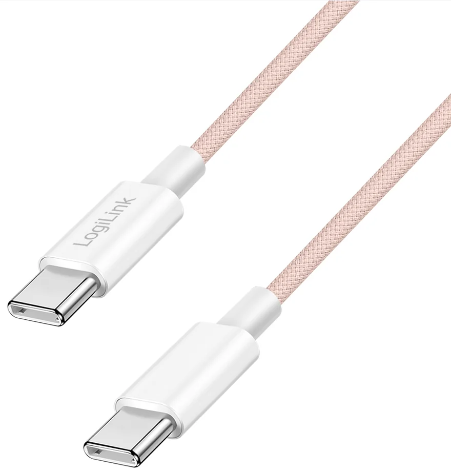 LogiLink Câble USB 2.0, USB-C - USB-C, 0,5 m, rose - OEM CU0343 4 LogiLink Câble USB 2.0, USB-C - USB-C, 0,5 m, rose - OEM CU0343 – Image 4