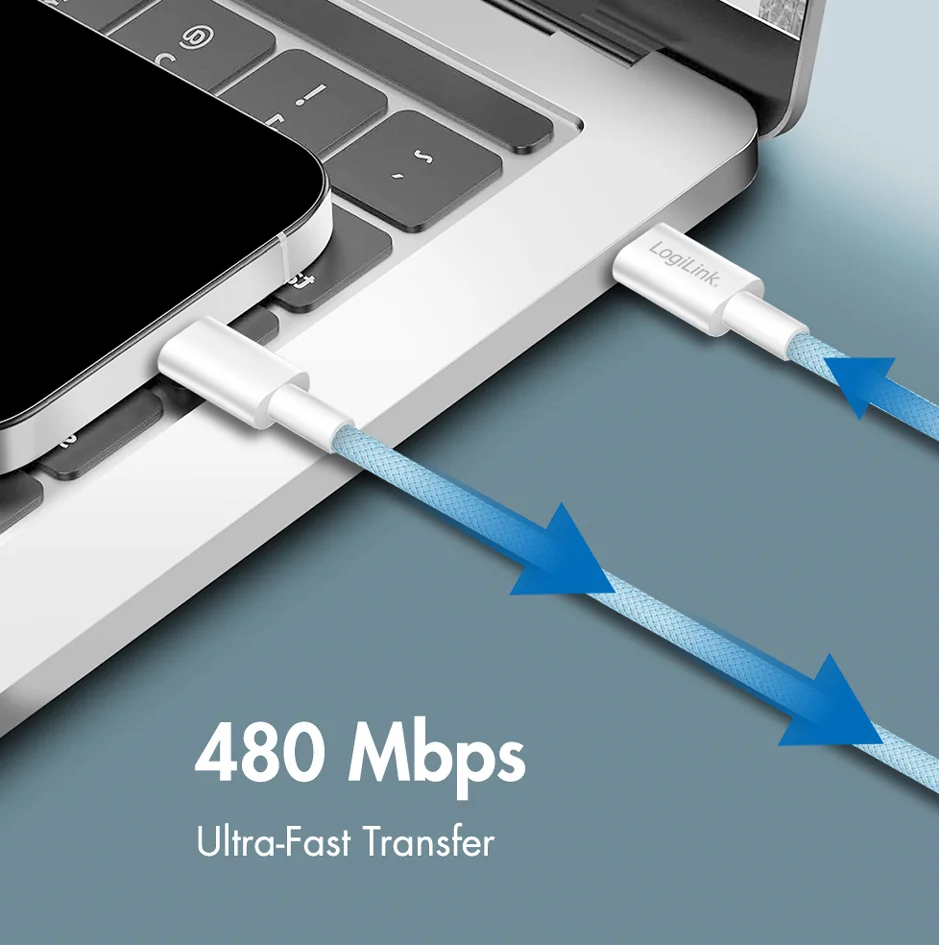 LogiLink Câble USB 2.0, USB-C - USB-C, 0,5 m, rose - OEM CU0343 7 LogiLink Câble USB 2.0, USB-C - USB-C, 0,5 m, rose - OEM CU0343 – Image 7