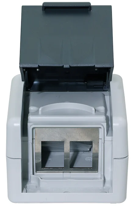 LogiLink Prise RJ45 cat.6A Outdoor, pour 2x RJ45, gris - OEM NK4083