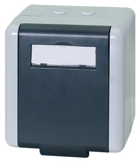 LogiLink Prise RJ45 cat.6A Outdoor, pour 2x RJ45, gris - OEM NK4083 4 LogiLink Prise RJ45 cat.6A Outdoor, pour 2x RJ45, gris - OEM NK4083 – Image 4