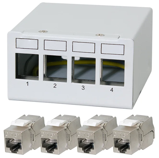 LogiLink Panneau de brassage cat.6A, 6 ports, gris clair - OEM NK4091