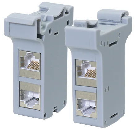 LogiLink Adaptateur pour rail DIN avec 2 coupleurs cat.6A - OEM MP0079