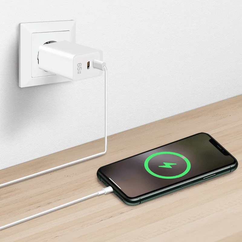 LogiLink Chargeur secteur USB, 2x USB-C PD, 65 W, blanc - OEM PA0367