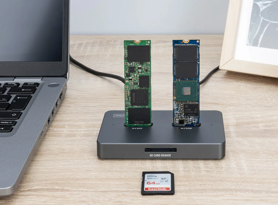 DIGITUS Station d'accueil 3 en 1 M.2 SSD NVMe + M.2 SSD SATA - OEM DA-71546-1 3 DIGITUS Station d'accueil 3 en 1 M.2 SSD NVMe + M.2 SSD SATA - OEM DA-71546-1 - Afbeelding 3