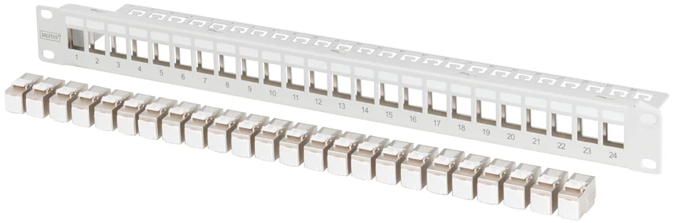 DIGITUS Panneau de brassage modulaire 19', 24 ports, garni - OEM DN-91411-24