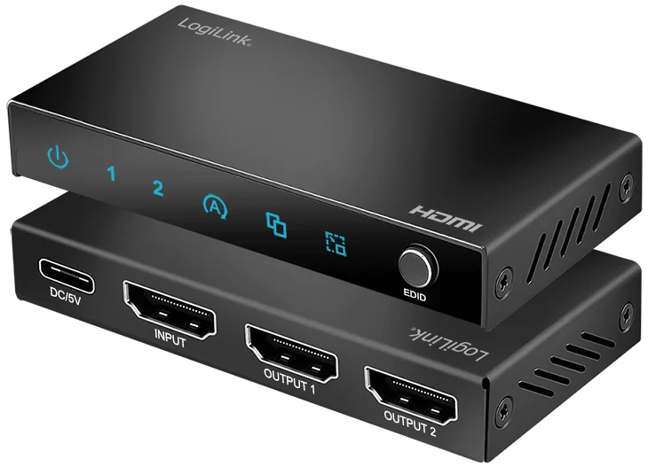 LogiLink Répartiteur HDMI 4K/60 Hz, Downscaler, 2 ports - OEM HD0066