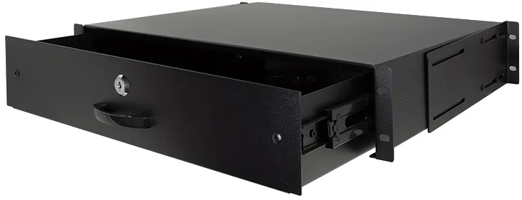 LogiLink Tiroir pour rack 19', 2 U, verrouillable, noir - OEM SF164B