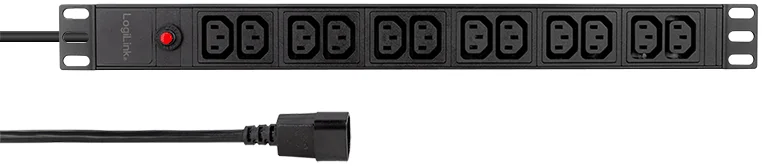LogiLink Multiprise 19', 12 prises, noir - OEM PDU12A1