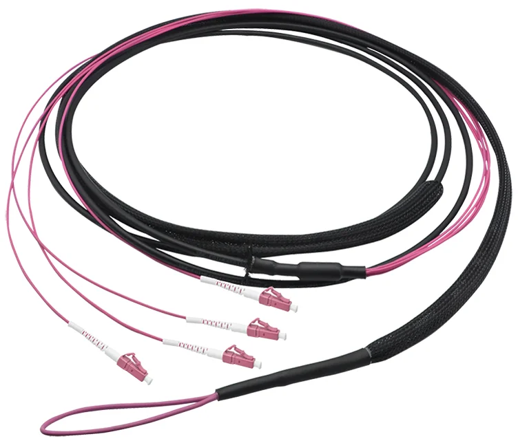 LogiLink Câble fibre optique U-DQ(ZN)BH, OM4, 100 m, noir - OEM FT1U100