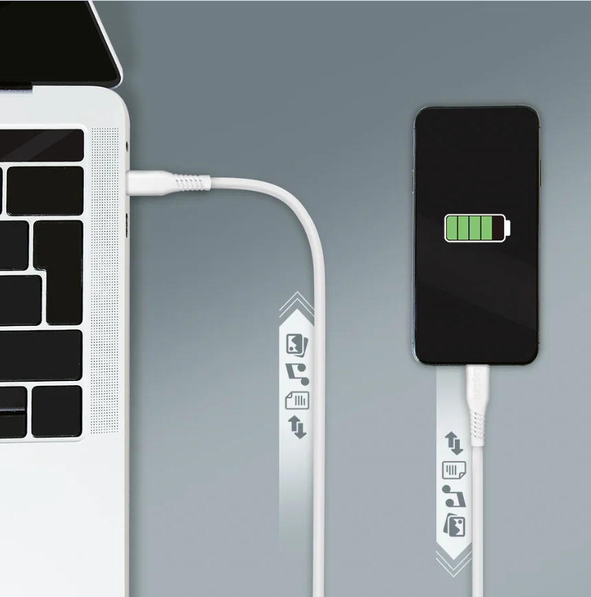 LogiLink Câble USB 2.0, USB-C - USB-C, 0,3 m, blanc - OEM CU0260