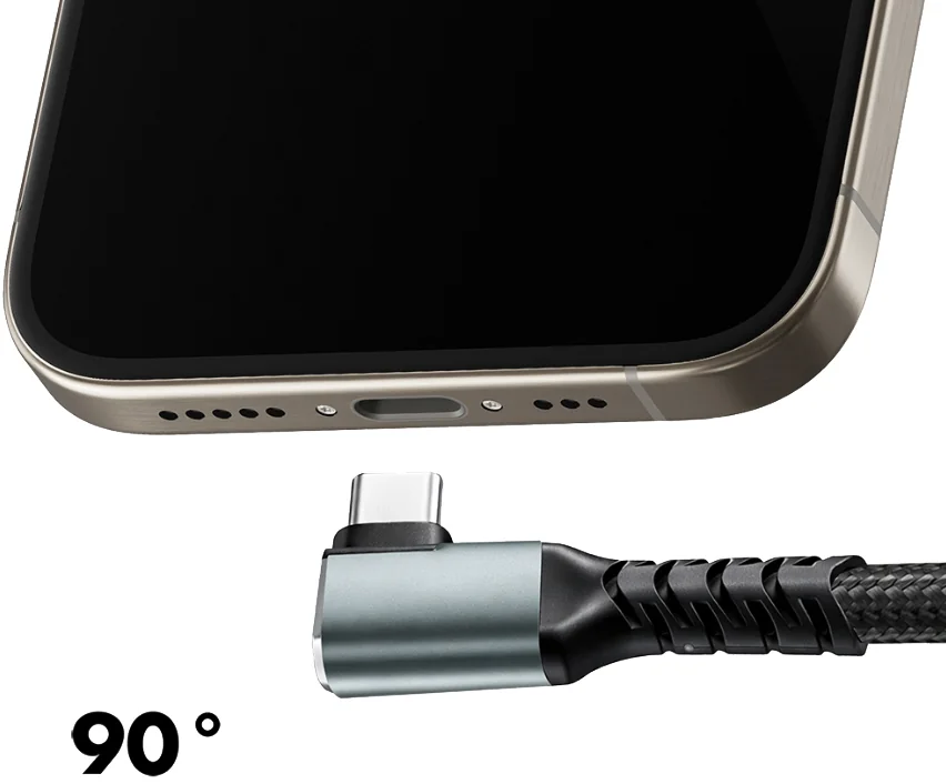 LogiLink Câble USB 3.2, USB-C - USB-C coudé, 1,0 m - OEM CU0271