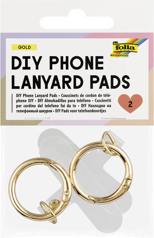 folia Attache de lanière de téléphone portable DIY, argent - OEM 78602